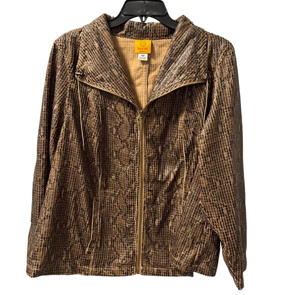 Ruby Rd. Jacket Sz 18W Jacket Snake Print Polyester Zip Front Jacket - Picture 4 of 11